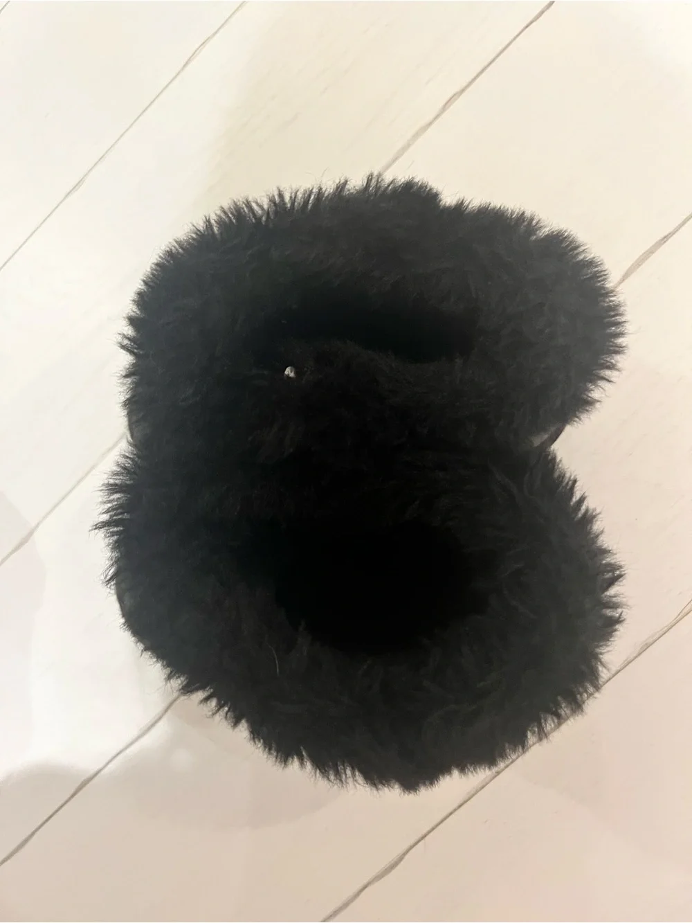 Kids Black Faux Fur Winter Boots - Sparkle Accent